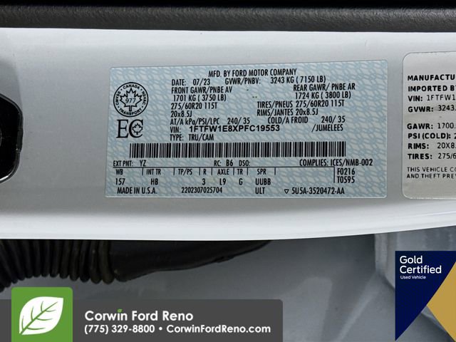 Certified 2023 Ford F150 Lariat w/ Equipment Group 502A High image 36