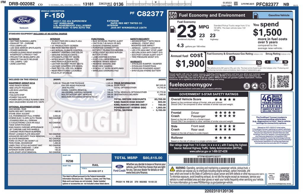 Certified 2023 Ford F150 King Ranch w/ Equipment Group 601A High AWD/4WD image 21