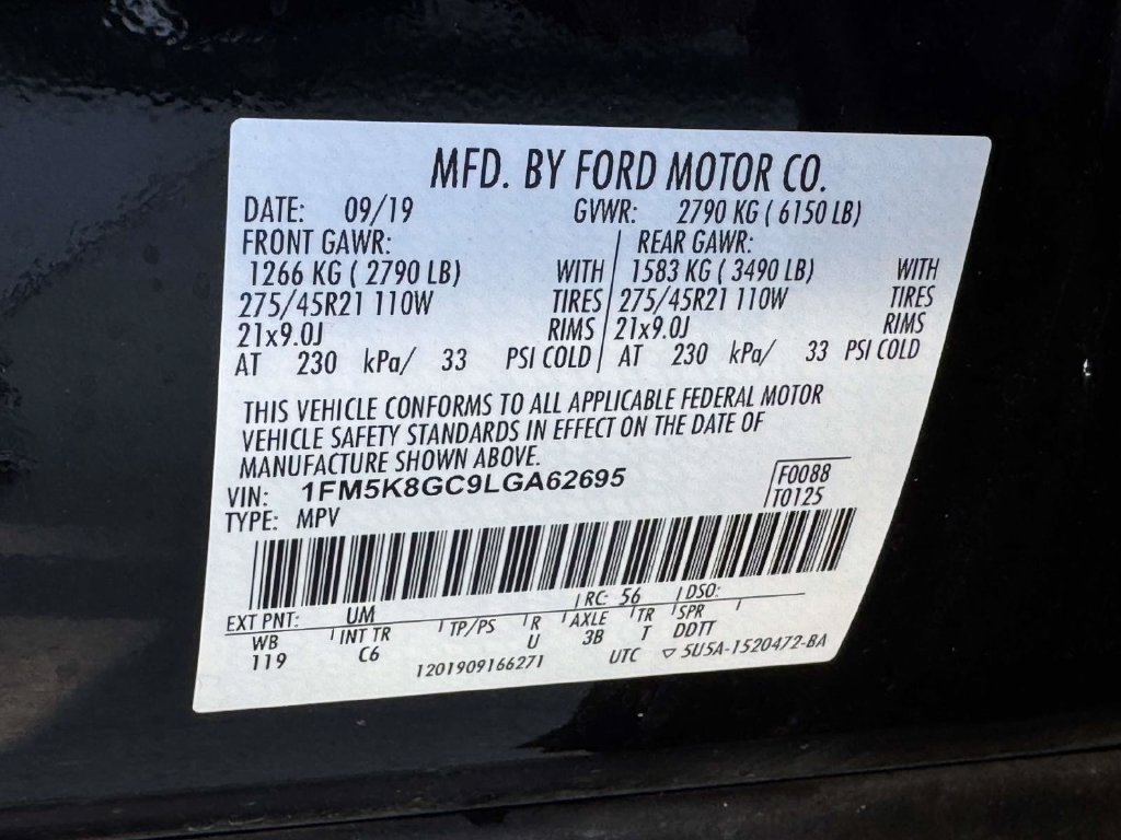 Certified 2020 Ford Explorer ST AWD/4WD image 30