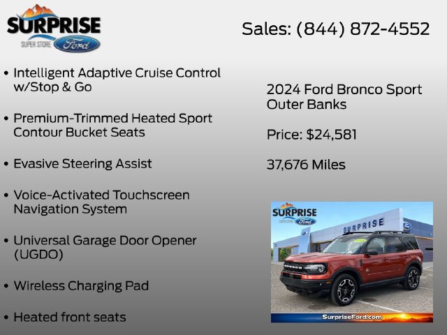 Certified 2024 Ford Bronco Sport Outer Banks w/ Tech Package AWD/4WD image 20