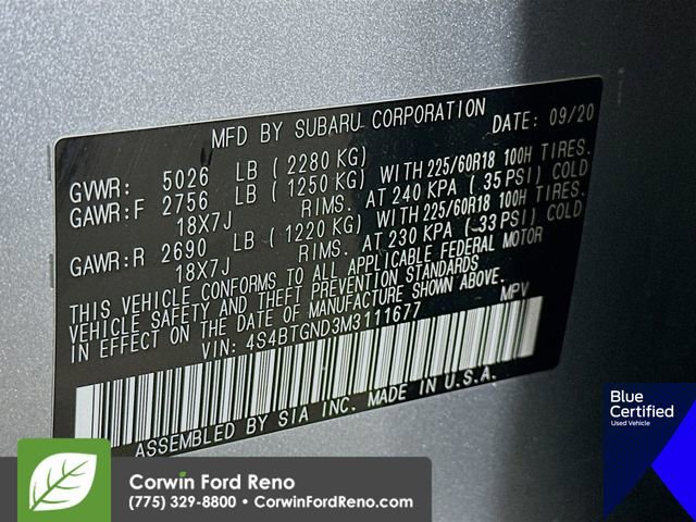 Used 2021 Subaru Outback Limited XT image 38