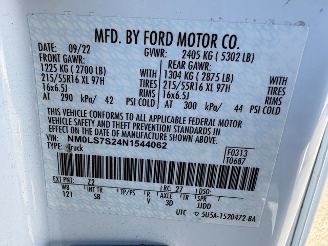 Certified 2022 Ford Transit Connect XL image 29