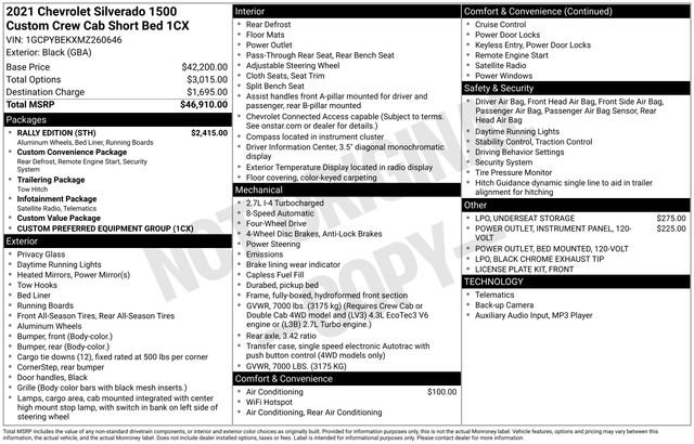 Used 2021 Chevrolet Silverado 1500 Custom w/ Rally Edition image 34