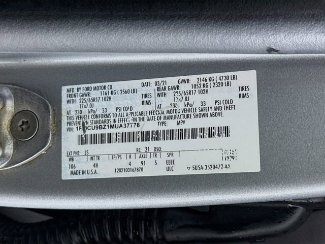 Certified 2021 Ford Escape SE image 29