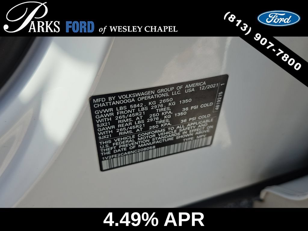 Used 2022 Volkswagen Atlas Cross Sport SEL Premium R-Line AWD/4WD image 34