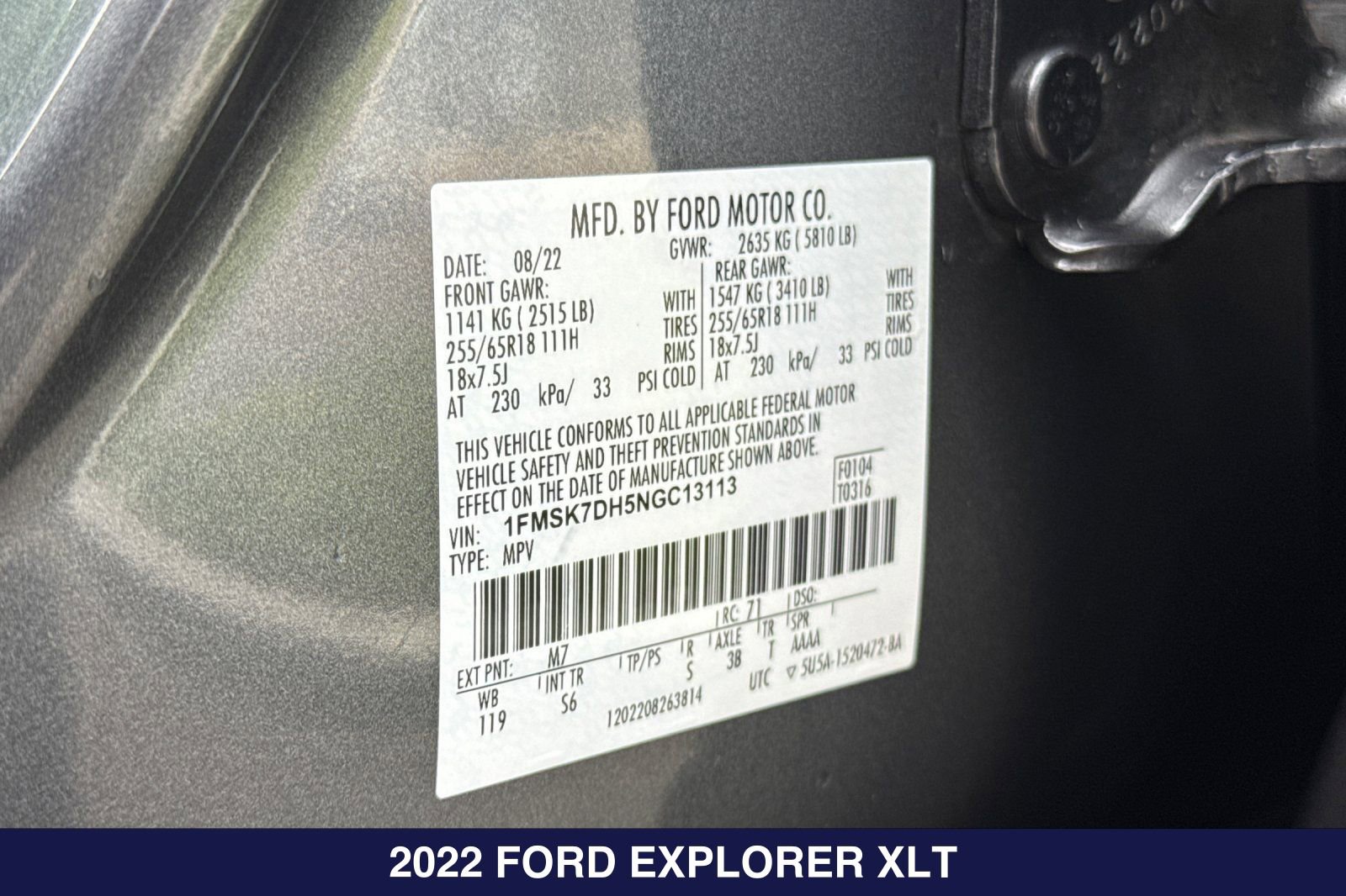 Certified 2022 Ford Explorer XLT w/ Equipment Group 202A RWD image 33