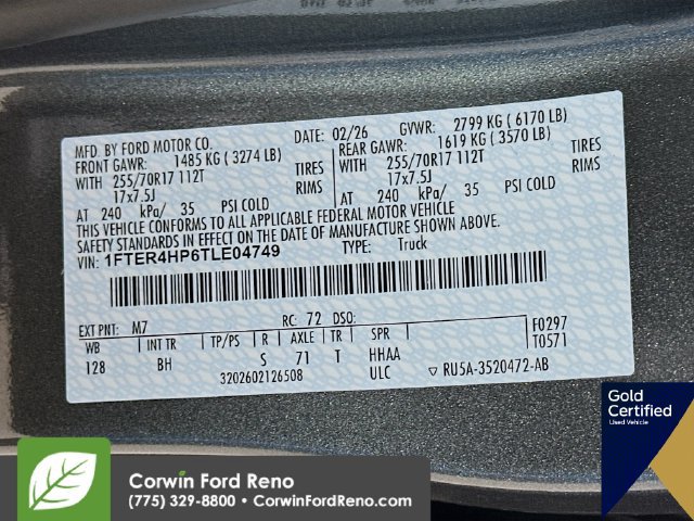 Certified 2026 Ford Ranger XLT w/ Equipment Group 301A High AWD/4WD image 35