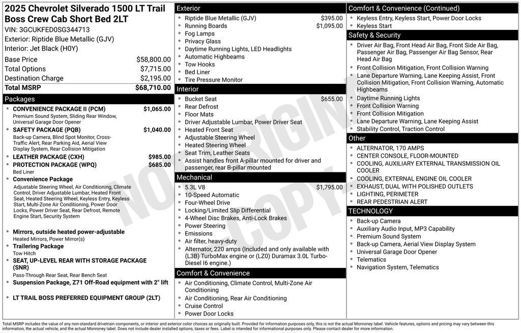 Used 2025 Chevrolet Silverado 1500 LT Trail Boss w/ Convenience Package II image 7