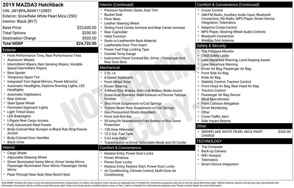 Used 2019 MAZDA MAZDA3 Base image 8
