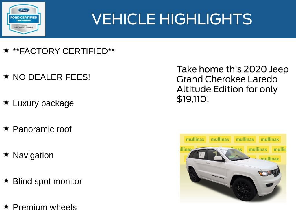 Used 2020 Jeep Grand Cherokee Altitude RWD image 12