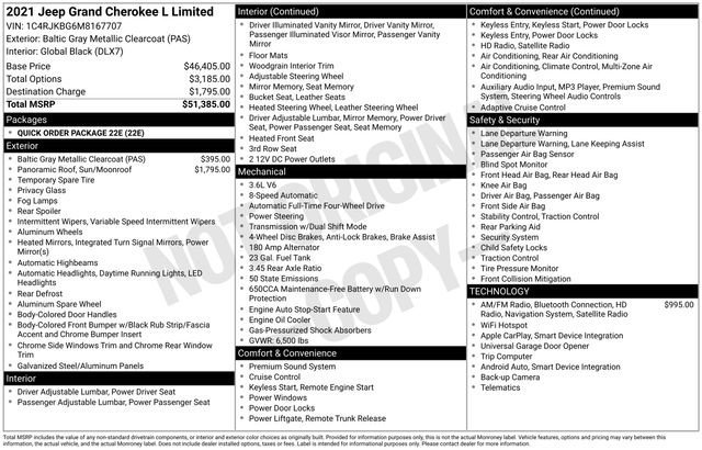 Used 2021 Jeep Grand Cherokee L Limited image 3