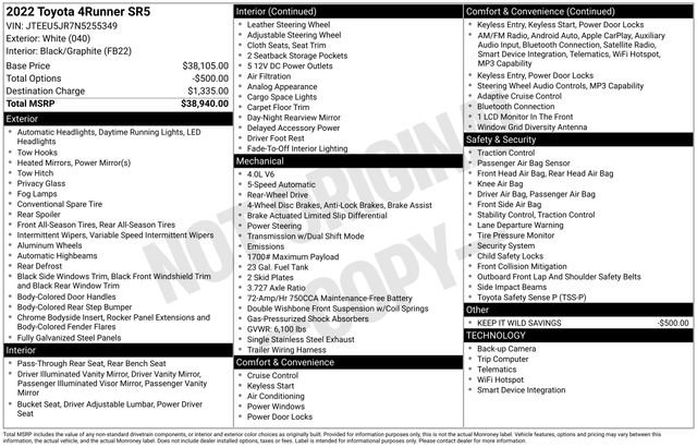 Used 2022 Toyota 4Runner SR5 RWD image 33