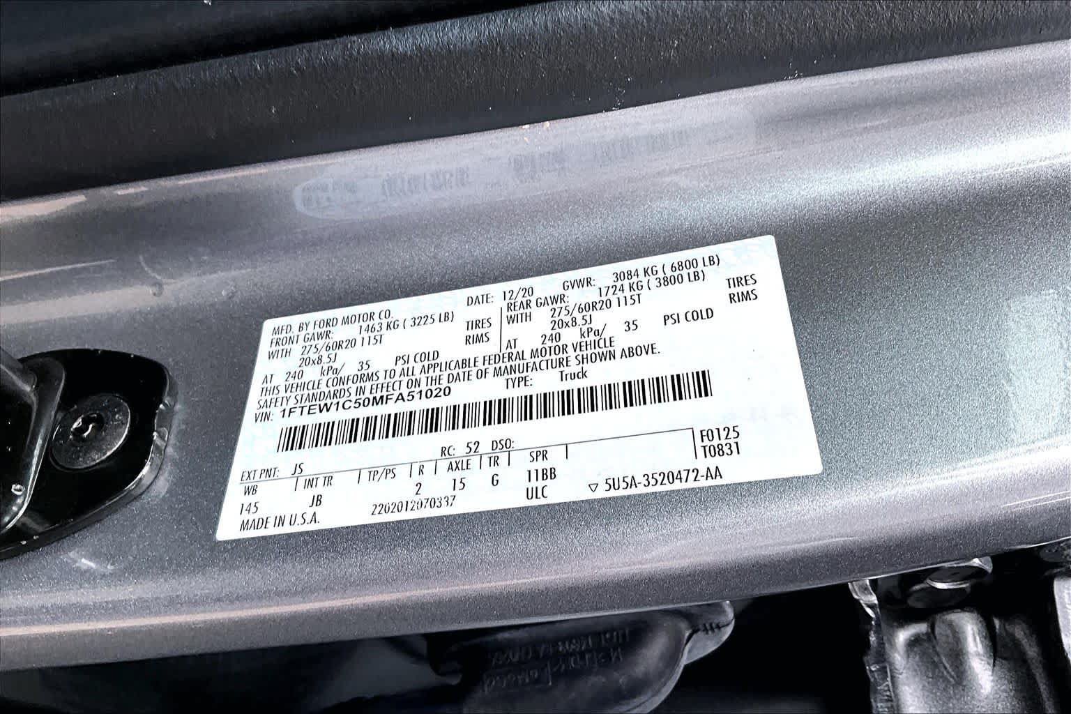 Certified 2021 Ford F150 XL w/ STX Appearance Package RWD image 34