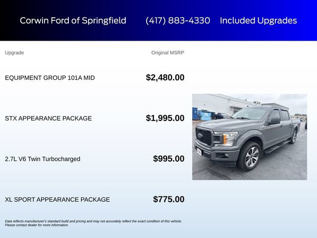 Certified 2020 Ford F150 XL w/ Equipment Group 101A Mid AWD/4WD image 6