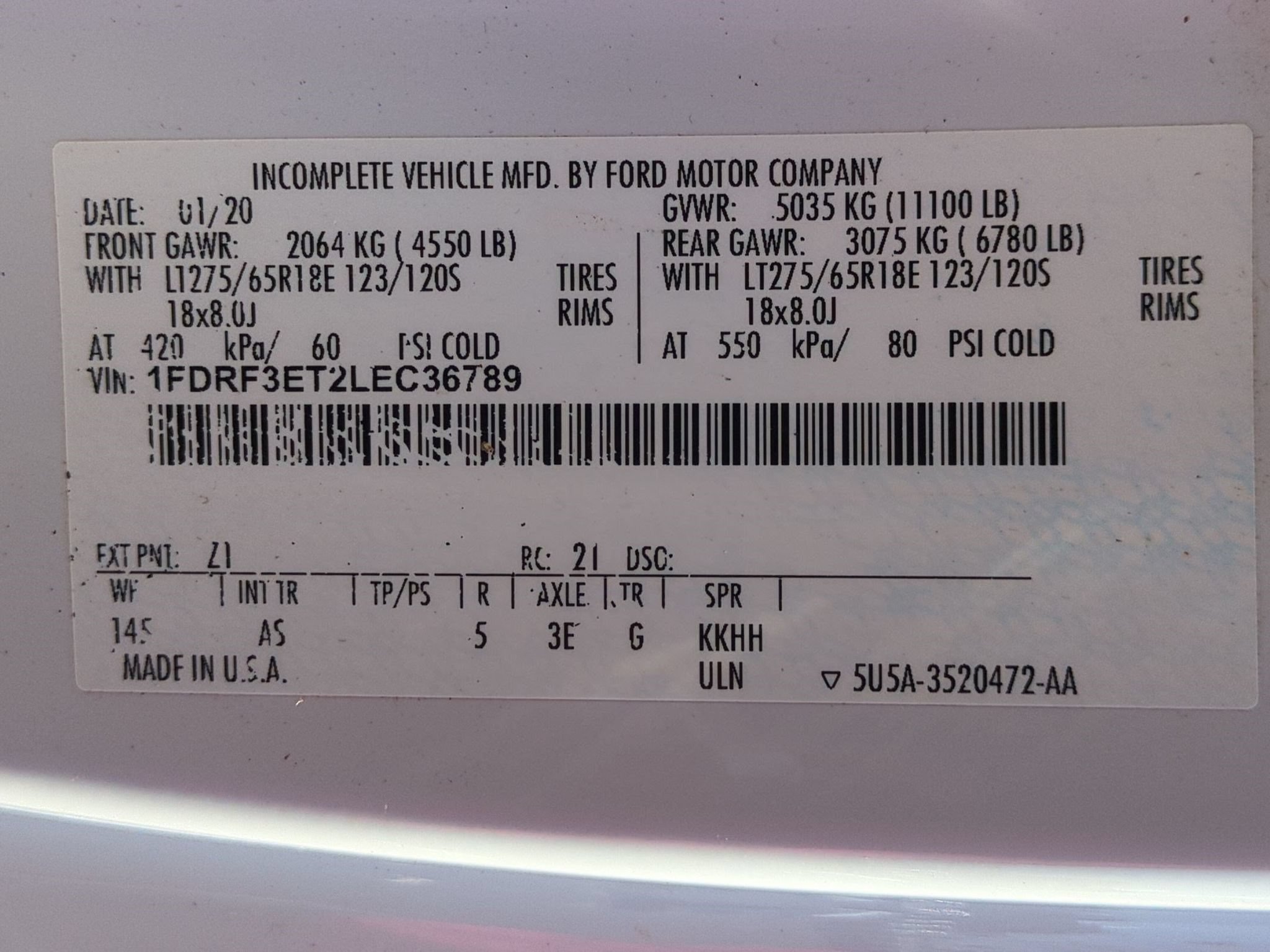 Certified 2020 Ford F350 XL w/ Power Equipment Group RWD image 22