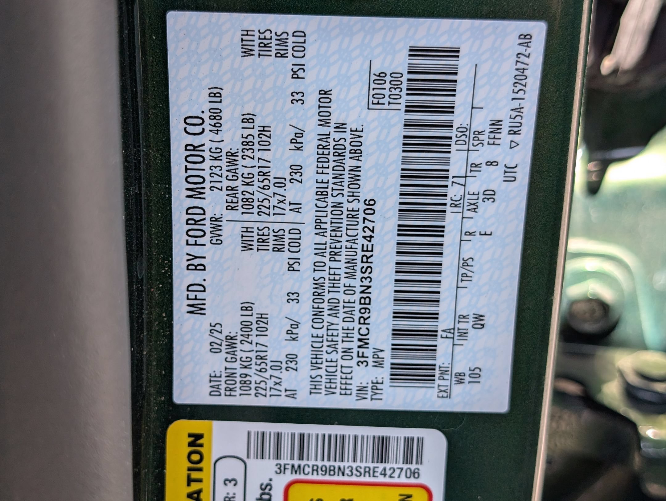 Certified 2025 Ford Bronco Sport Big Bend AWD/4WD image 27