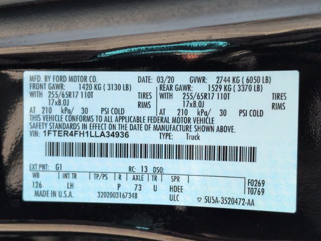 Certified 2020 Ford Ranger XLT w/ Equipment Group 301A Mid AWD/4WD image 29
