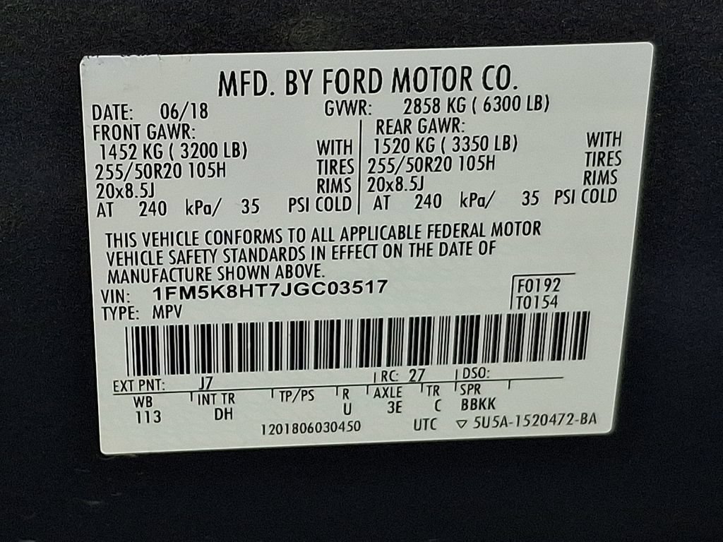 Certified 2018 Ford Explorer Platinum AWD/4WD image 30