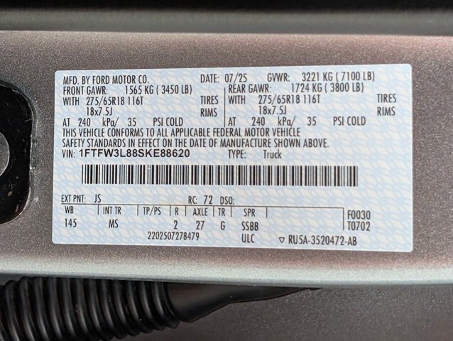 Certified 2025 Ford F150 XLT w/ Equipment Group 301A Standard AWD/4WD image 29