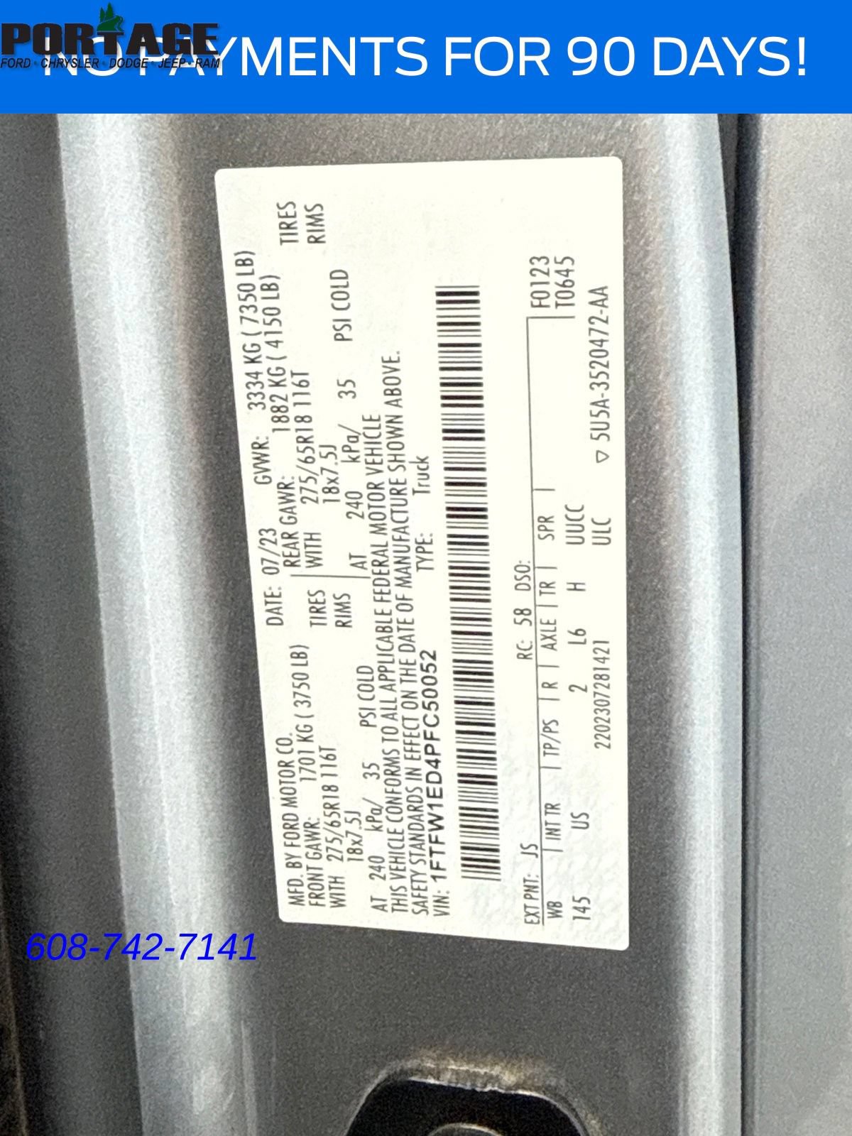 Certified 2023 Ford F150 XLT w/ Equipment Group 302A High AWD/4WD image 24