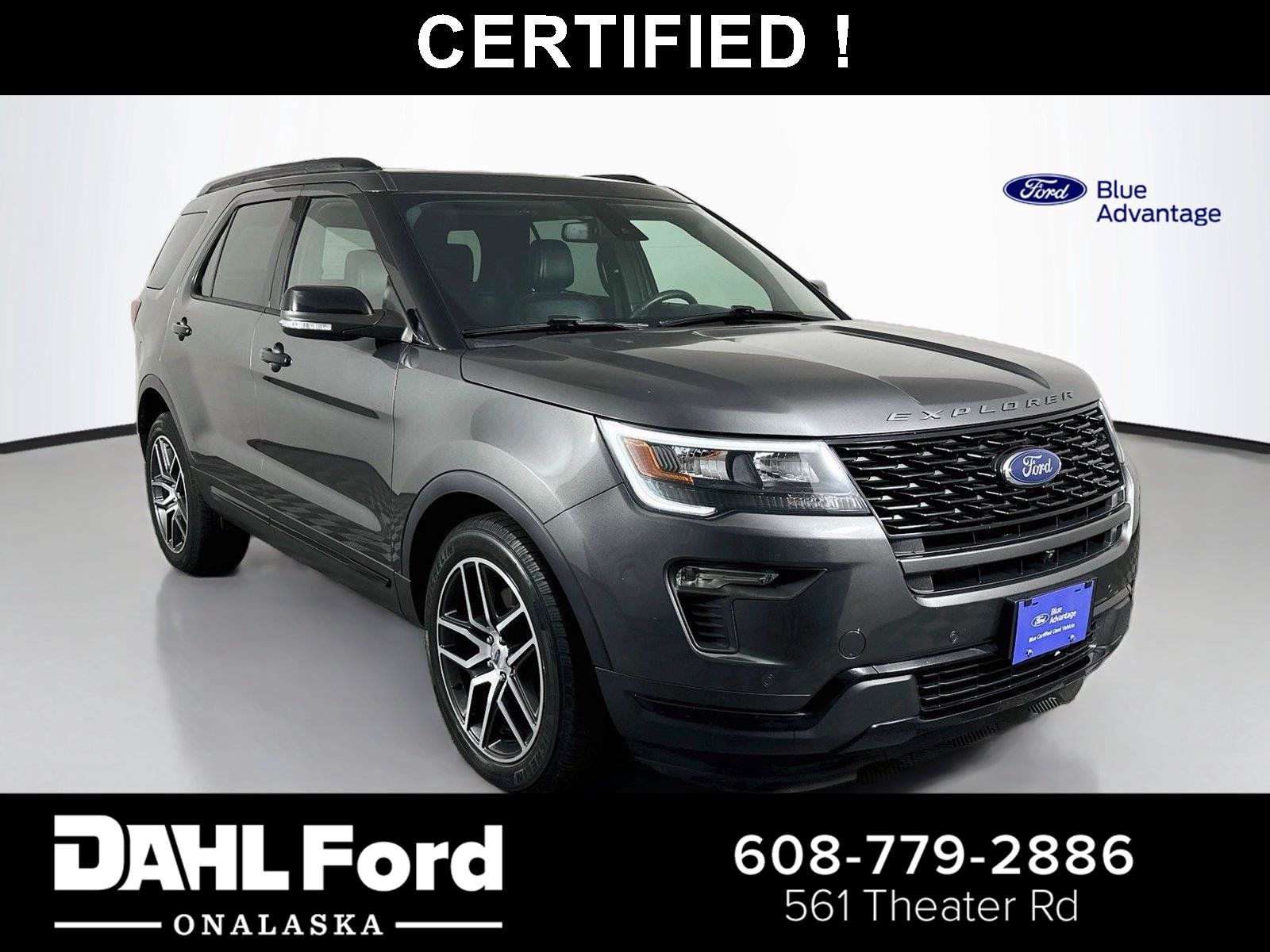 Certified 2019 Ford Explorer Sport w/ Equipment Group 401A AWD/4WD image 1