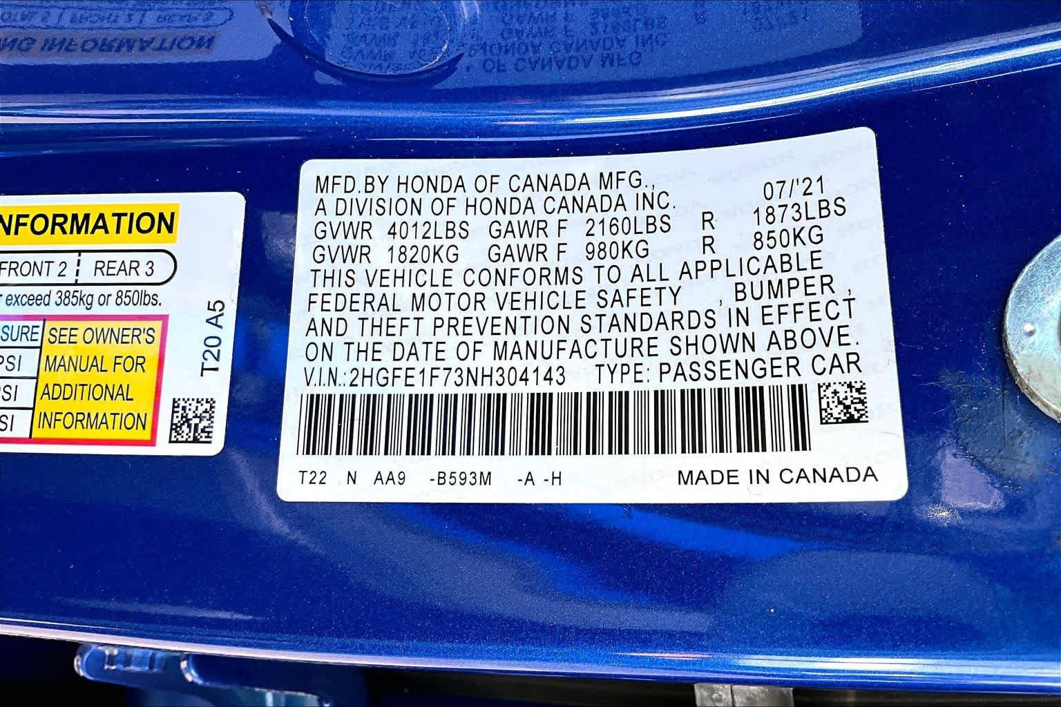 Used 2022 Honda Civic EX image 35