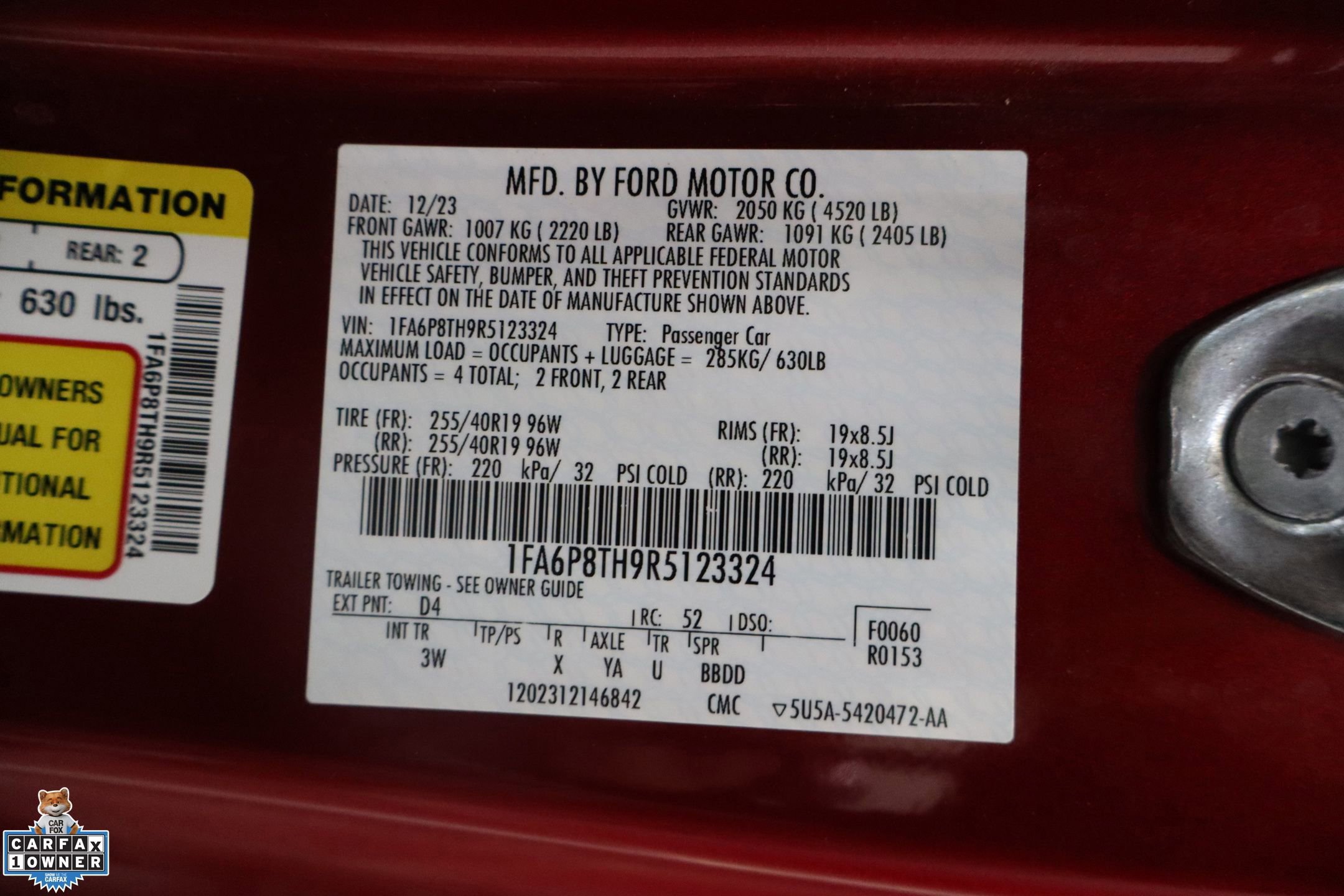 Certified 2024 Ford Mustang Premium RWD image 35