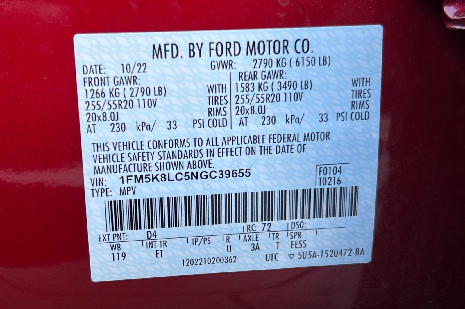 Certified 2022 Ford Explorer King Ranch w/ Technology Package image 59