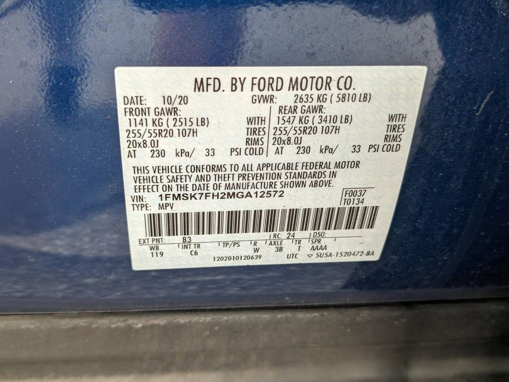 Certified 2021 Ford Explorer Limited w/ Equipment Group 301A image 34