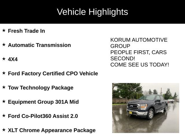 Certified 2021 Ford F150 XLT w/ Equipment Group 301A Mid image 4