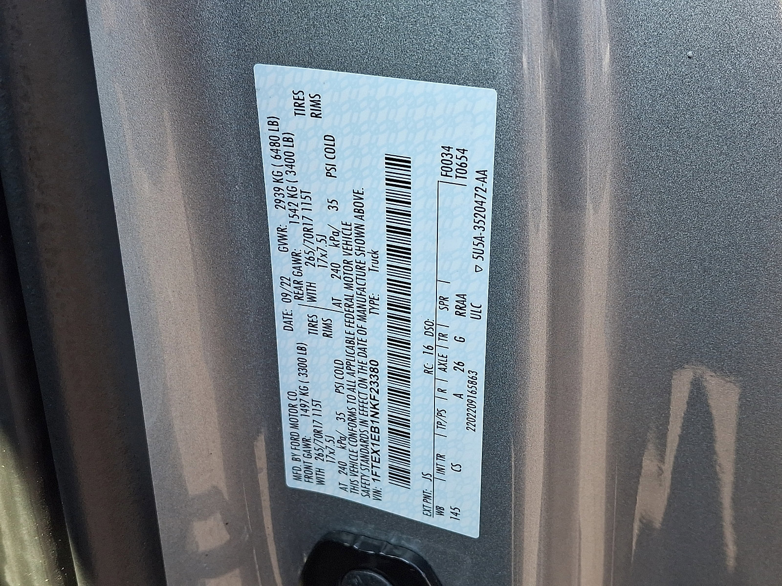 Certified 2022 Ford F150 XL w/ Equipment Group 101A High image 27