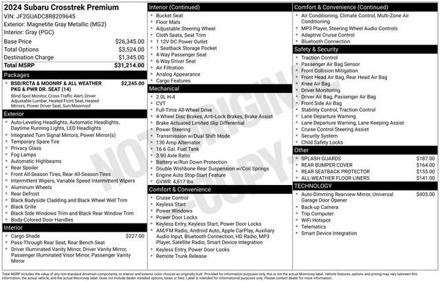Used 2024 Subaru Crosstrek 2.0i Premium image 36