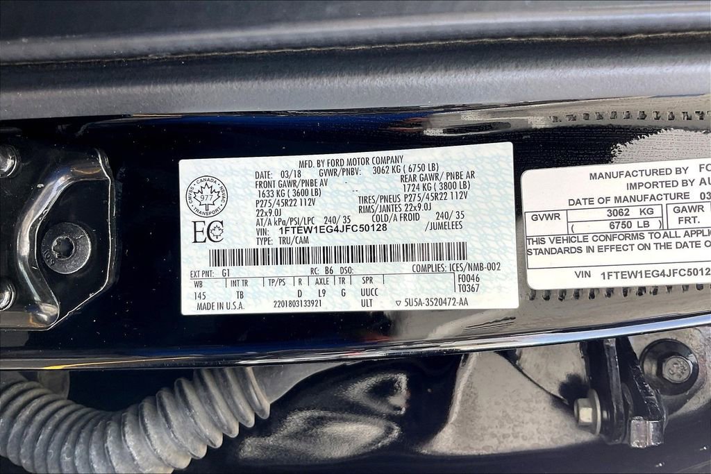 Certified 2018 Ford F150 Limited AWD/4WD image 31