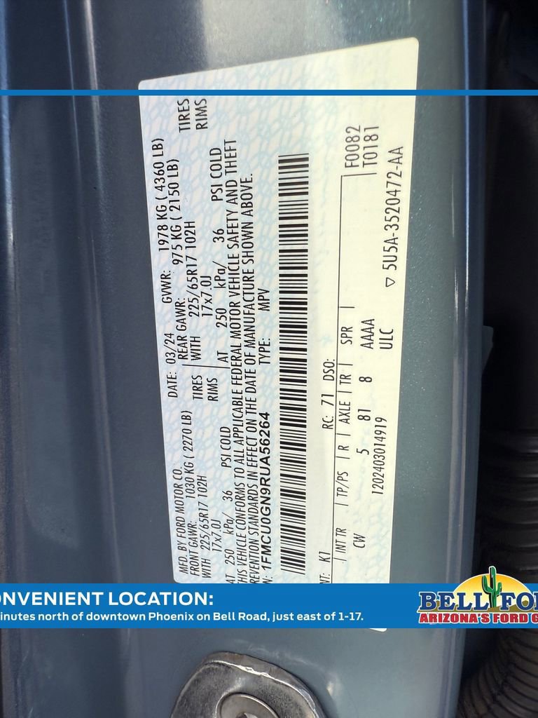 Certified 2024 Ford Escape Active w/ Tech Pack #1 image 33