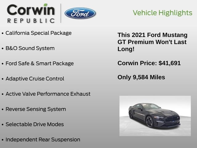 Certified 2021 Ford Mustang GT Premium w/ California Special Package image 7