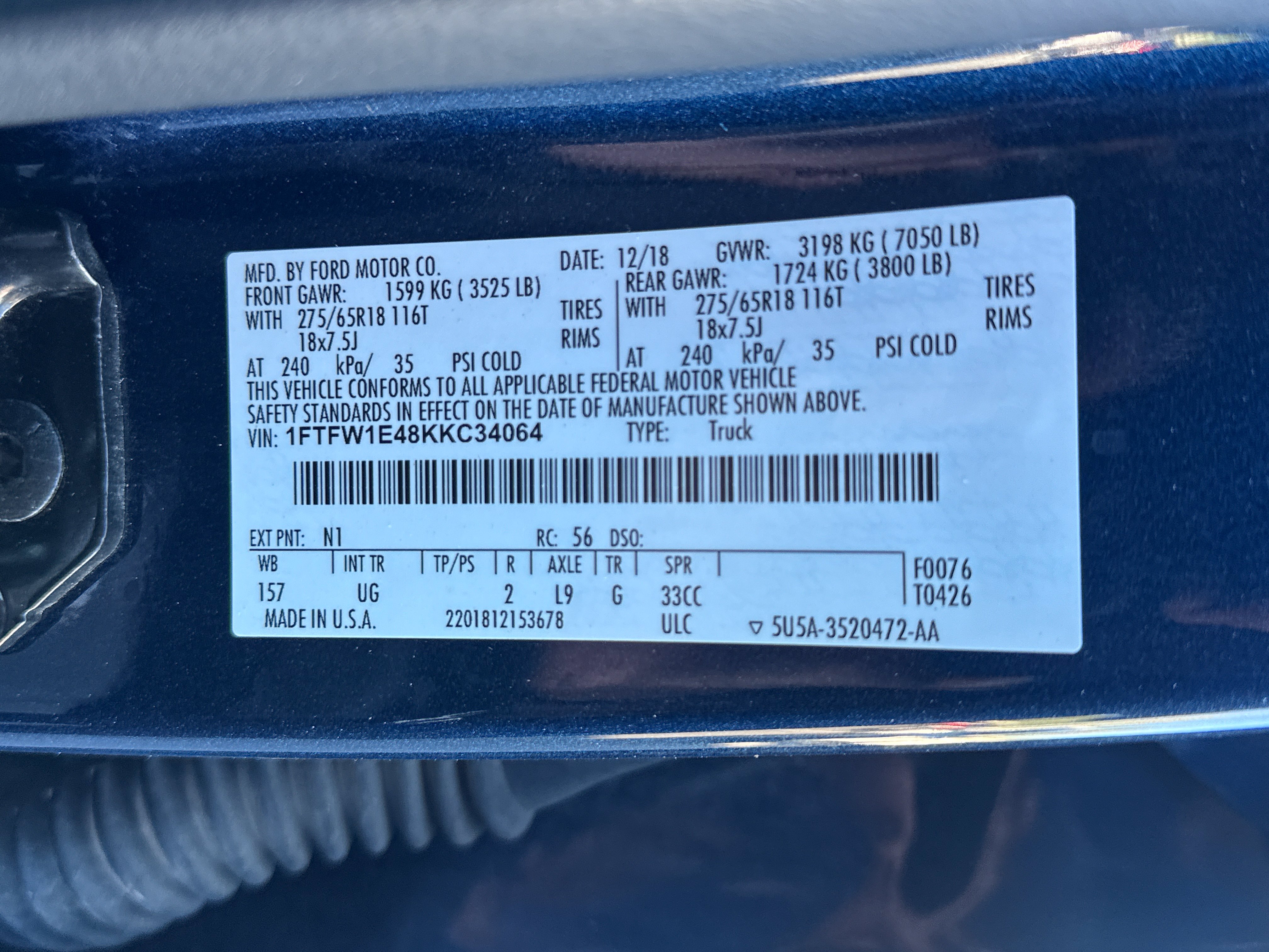 Certified 2019 Ford F150 XLT w/ Equipment Group 302A Luxury AWD/4WD image 32