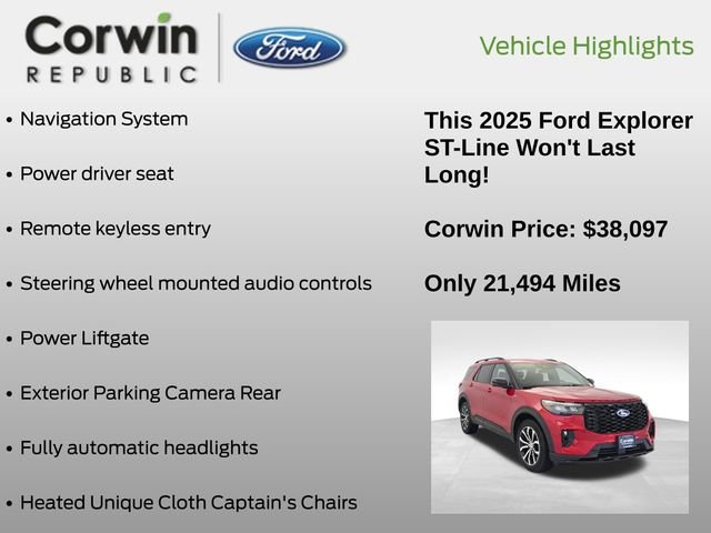 Certified 2025 Ford Explorer ST-Line AWD/4WD image 6
