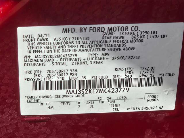 Certified 2021 Ford EcoSport Titanium w/ Interior Protection Package image 25