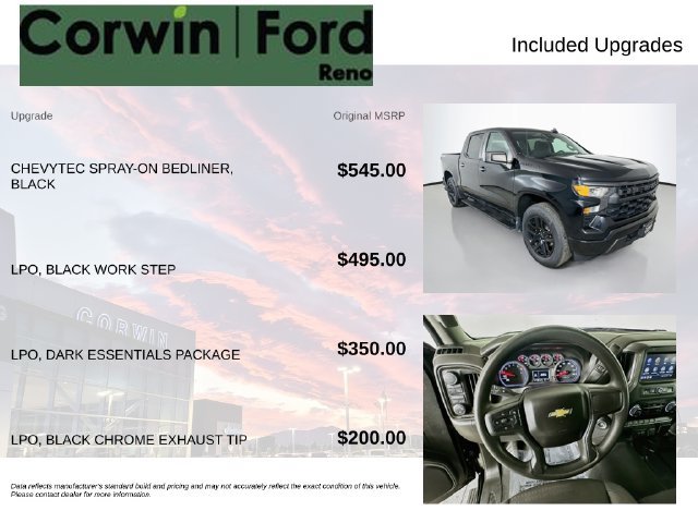 Used 2023 Chevrolet Silverado 1500 Custom w/ LPO, Dark Essentials Package AWD/4WD image 3