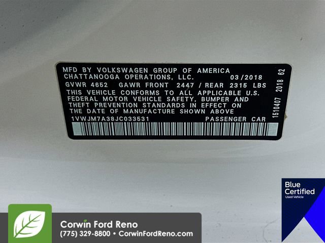 Used 2018 Volkswagen Passat 3.6 FWD image 35