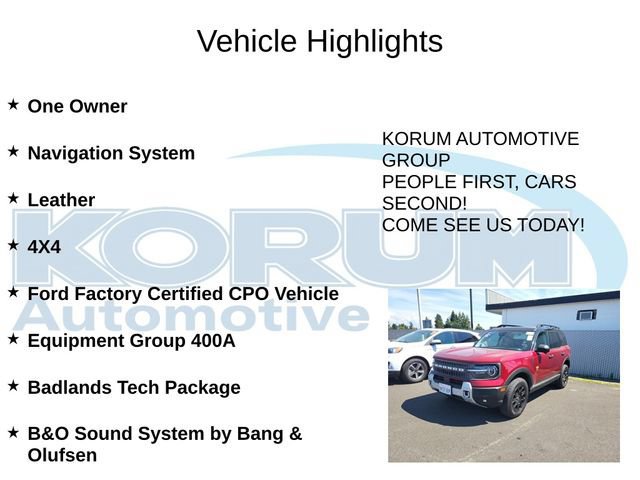 Certified 2025 Ford Bronco Sport Badlands w/ Badlands Tech Package AWD/4WD image 4