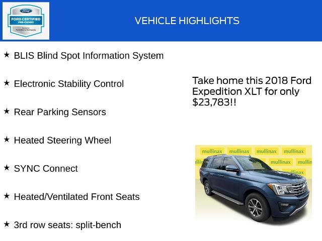 Certified 2018 Ford Expedition XLT w/ Equipment Group 202A AWD/4WD image 19