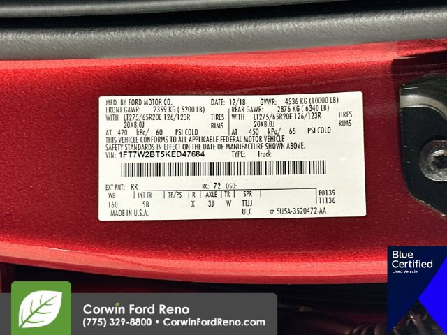 Certified 2019 Ford F250 Lariat w/ Lariat Ultimate Package AWD/4WD image 37