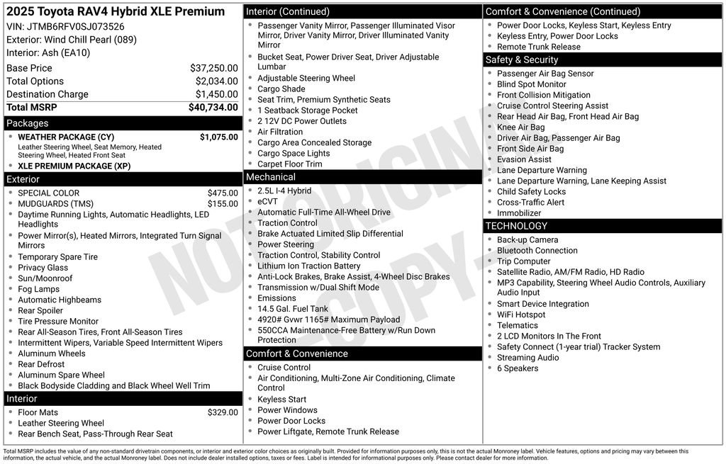 Used 2025 Toyota RAV4 XLE Premium w/ Weather Package AWD/4WD image 37