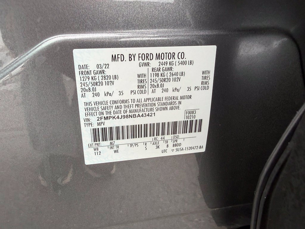 Certified 2022 Ford Edge ST-Line w/ Class II Trailer Tow Package AWD/4WD image 45