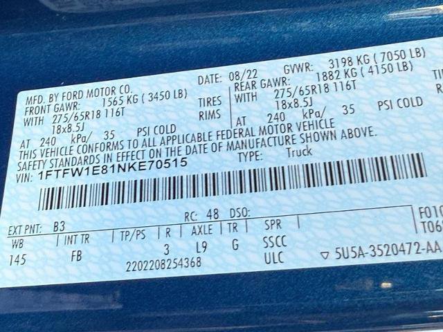 Certified 2022 Ford F150 XLT w/ Equipment Group 302A High image 28