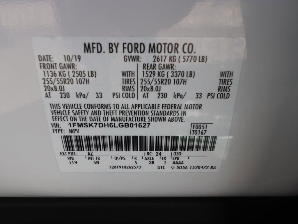 Certified 2020 Ford Explorer XLT w/ Equipment Group 202A image 26