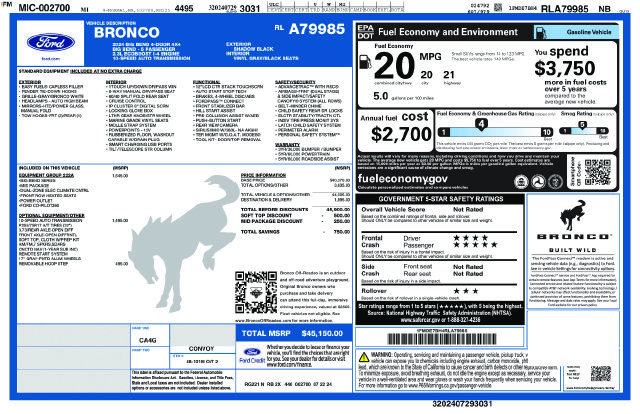 Certified 2024 Ford Bronco Big Bend AWD/4WD image 3