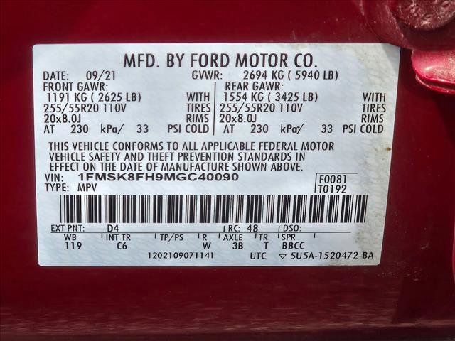 Certified 2021 Ford Explorer Limited w/ Equipment Group 301A image 22