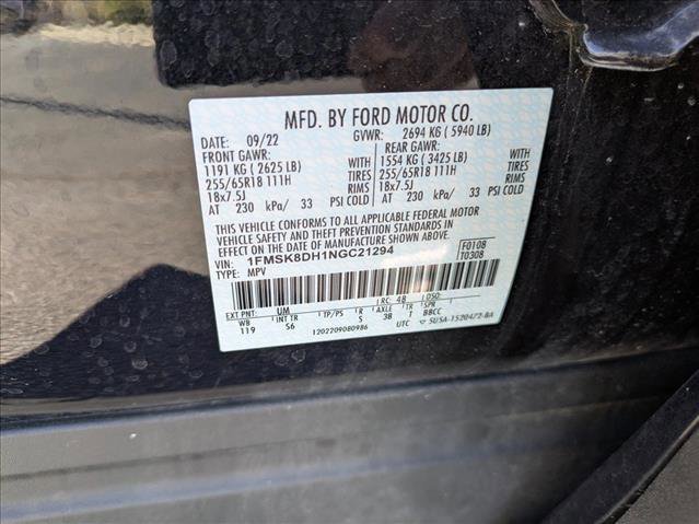 Certified 2022 Ford Explorer XLT w/ Equipment Group 202A image 25